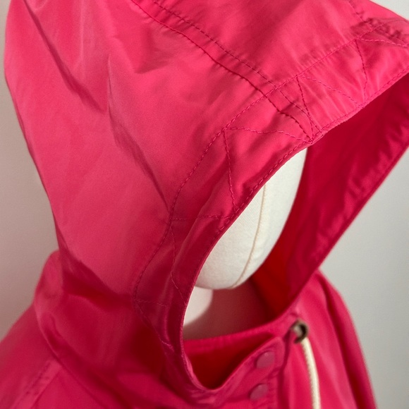 Talbots Coated Canvas Rain Anorak XL Pink Jacket Coat Hooded - Picture 7 of 16